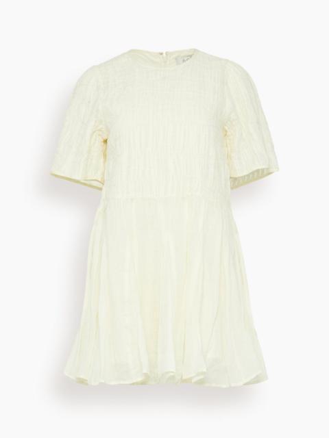 Sea Imogen Solid Short Sleeve Dress in Cream