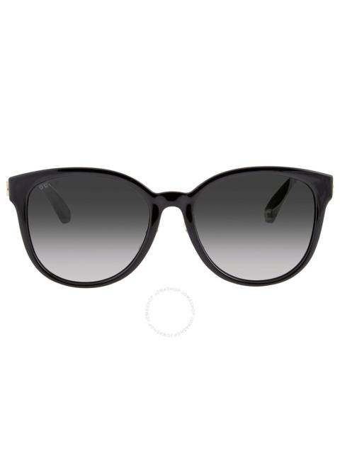 Gucci Grey Gradient Round Ladies Sunglasses GG0854SK 001 56
