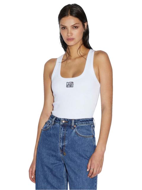 Ksubi STACKED ORIGIN TANK WHITE