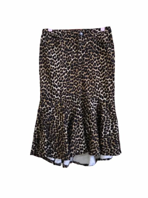 Other Designers Vintage Esprit Mur Leopard Design Midi Skirt