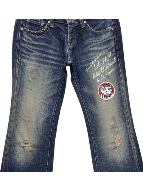 Other Designers JACKROSE MudWash Studded Ripped Punk Flare Hysteric Style💥