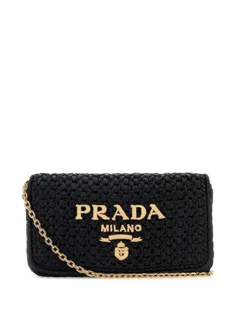 Prada Prada Women Black Raffia Crossbody Bag