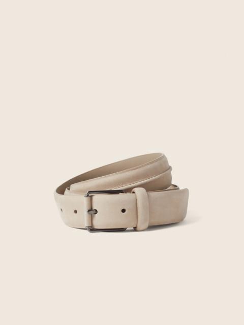 ZEGNA LIGHT TAUPE NUBUCK BELT