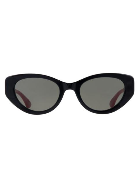 GUCCI Open Box - Gucci Grey Cat Eye Ladies Sunglasses GG1862S 001 52