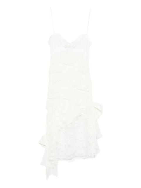 Alessandra Rich draped lace mini dress