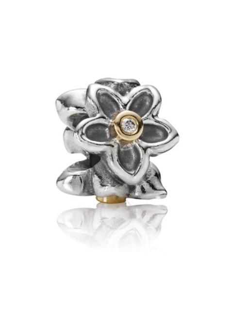 Other Designers Pandora Sterling Silver and 14K Gold He Loves Me Bead with Diamonds - 790541D