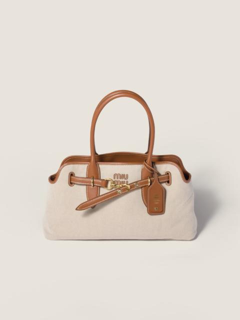 Miu Miu Aventure canvas and leather bag