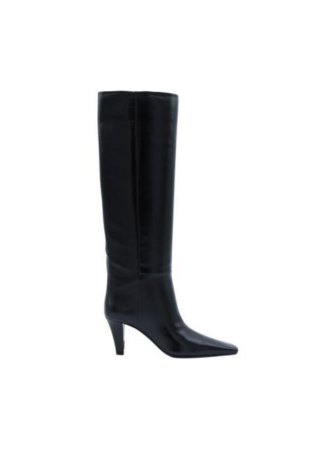 SAINT LAURENT Black Leather Jill Boots
