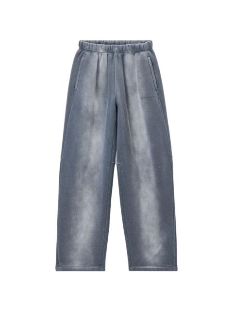 crystal-embellished track pants