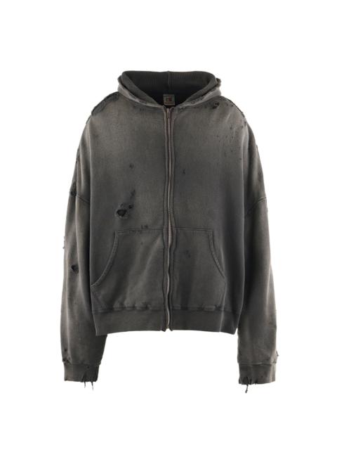 SAINT M×××××× HOODIE/DBL-FC ZIP / BLK