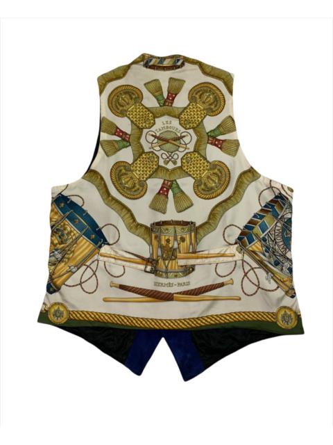 Hermès Vintage Hermes Baroque Silk Leather Waistcoat