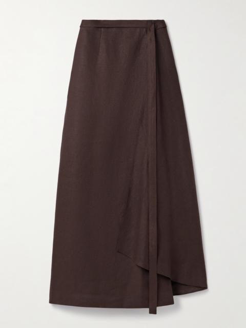 ADAM LIPPES Bruna Linen Maxi Wrap Skirt