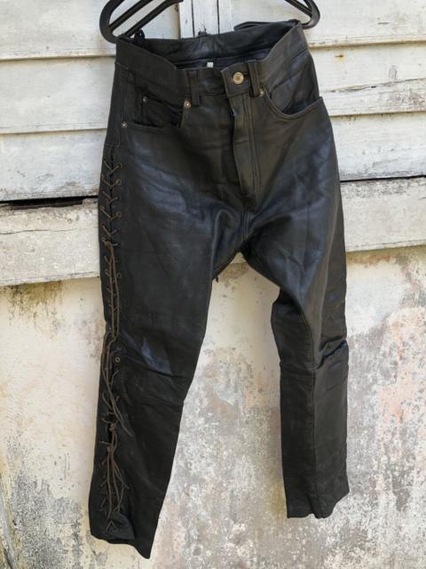 Other Designers Genuine Leather - Southern Men Wear Lace Up Leather String Biker Pant