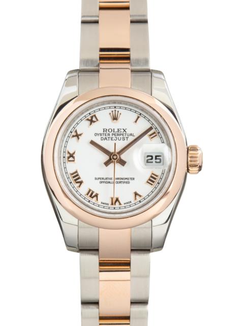 ROLEX Pre-Owned Lady Rolex Datejust Ref 179161 White Roman Dial