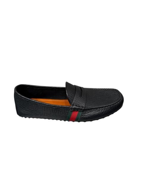 GUCCI Gucci Web Leather Loafers