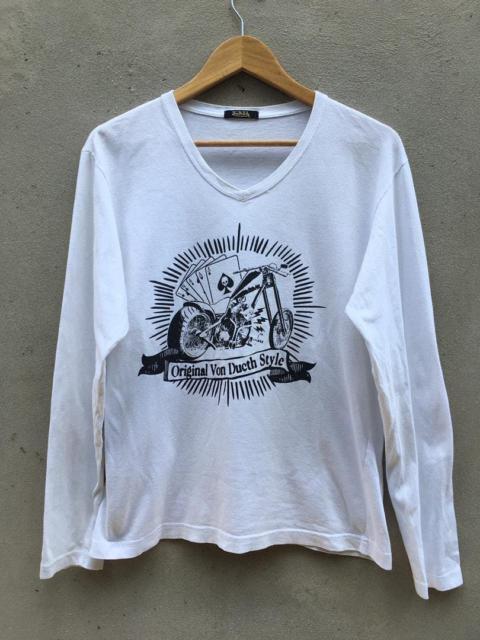 Other Designers Von Dutch - Vintage Von ducth Style Long sleeves Bike White T shirt