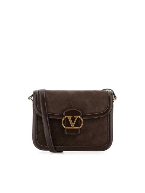 Valentino Valentino Garavani Brown Suede And Leather 9To5 Shoulder Bag