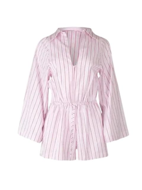 FAITHFULL Aksel Playsuit in Fiori Stripe Palazzo