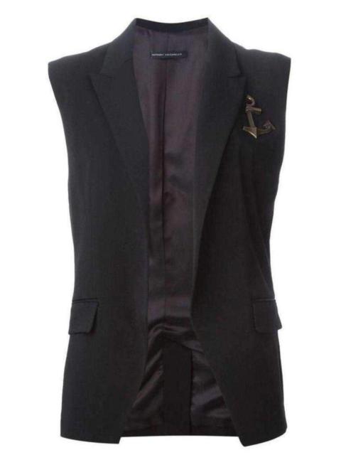 Other Designers Pinned Anchor Emblem Vest