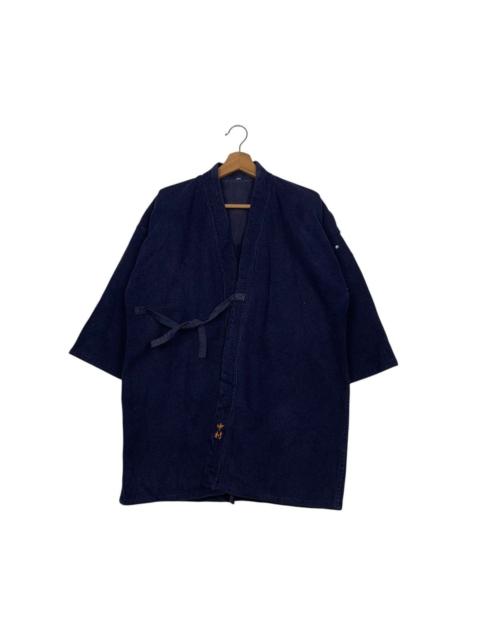Other Designers Vintage - Indigo Sashiko Thick Weave Kimono Hanten Jacket #2790-C126