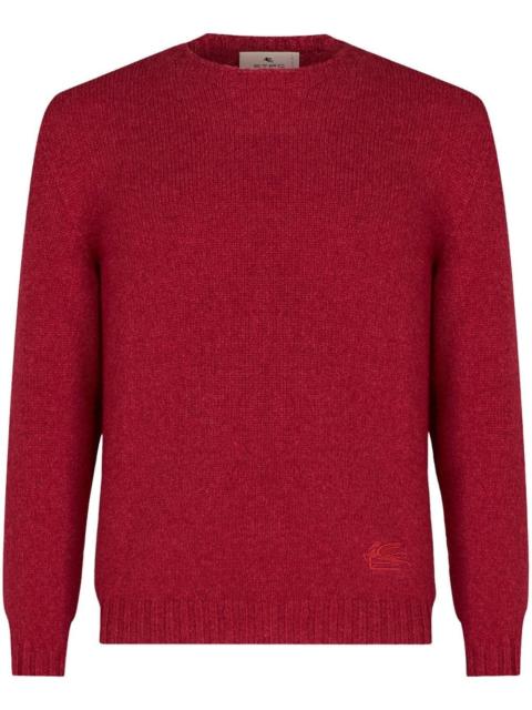 Etro logo-embroidered cashmere jumper