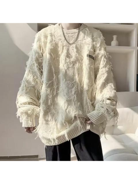 Other Designers Japanese Brand - Ripped Fringe Raw Edge Sweater