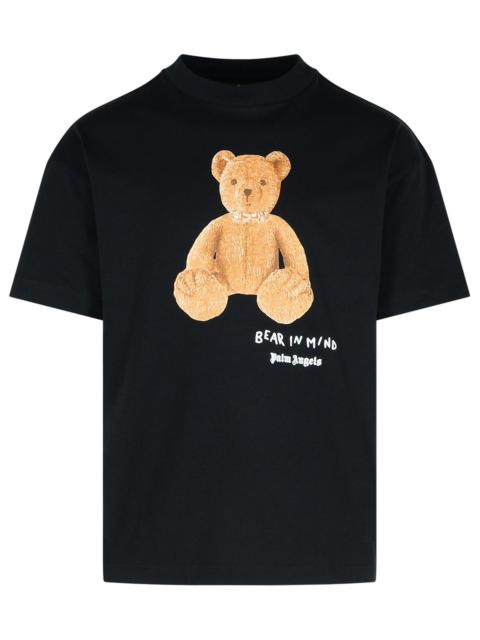 Palm Angels 'Bear' Black Cotton T-Shirt Men