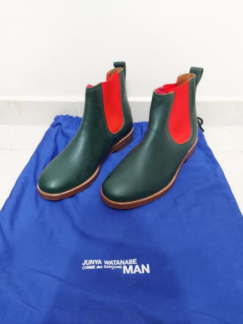 Emerald Green Leather Cheslea Boots