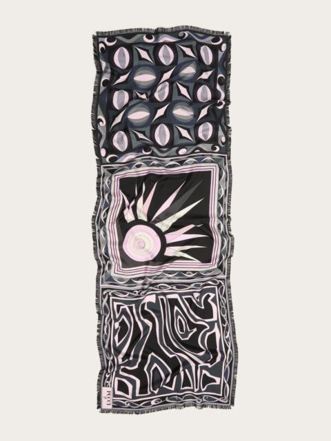 PUCCI HAWAII AND LABIRINTO PRINT FRINGED STOLE