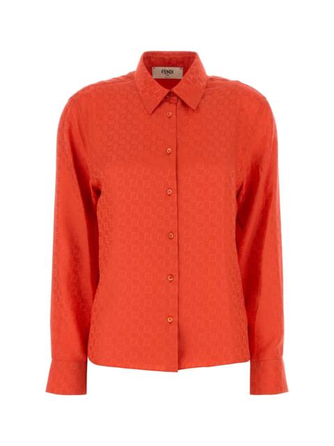 FENDI Colar Jacquard Shirt