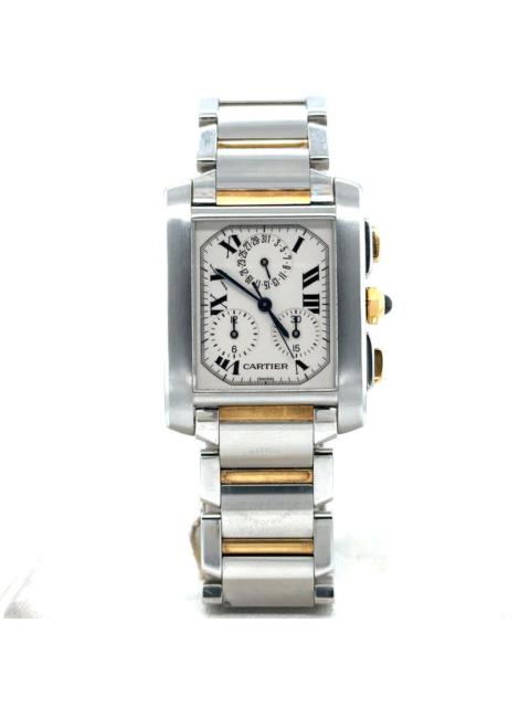 Cartier Pre-owned Cartier Tank Francaise Chronograph Quartz Silver Dial Men's Watch W51004Q4