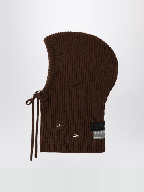 MM6 Maison Margiela Brown wool-blend hood