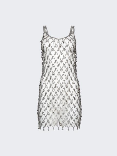 rabanne Chain Mini Dress Silver