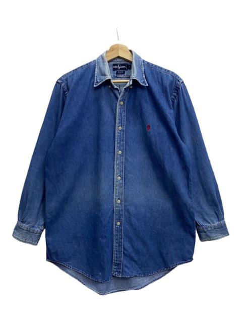 🔥VINTAGE RALPH LAUREN BLUE DENIM BUTTON UP SHIRT