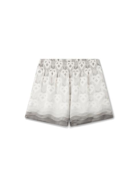 CASABLANCA Gradient Heart Monogram Silk Shorts | Casablanca Paris