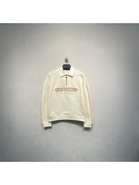 Louis Vuitton Louis Vuitton logo-print half-zip sweatshirt