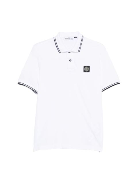 Stone Island Logo cotton polo shirt