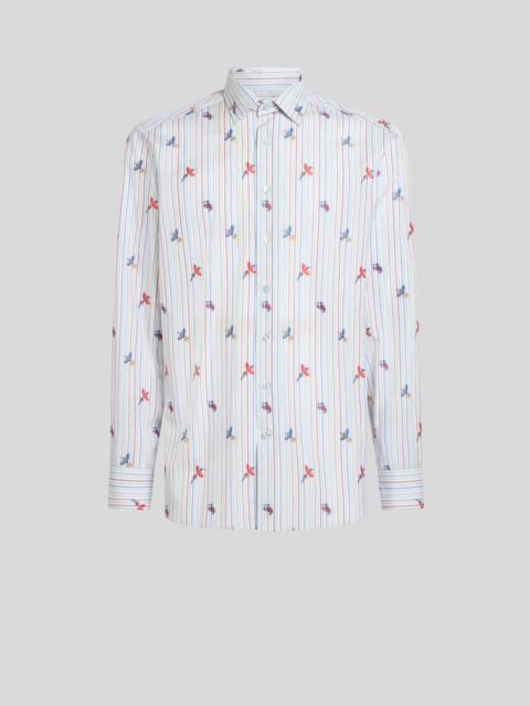 Etro ARCHIVE TIE COTTON JACQUARD SHIRT