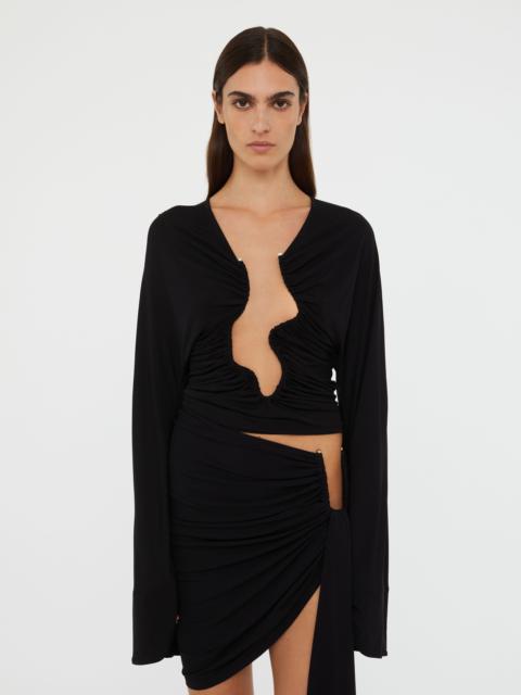 CHRISTOPHER ESBER Salacia Ruched Long Sleeve Top