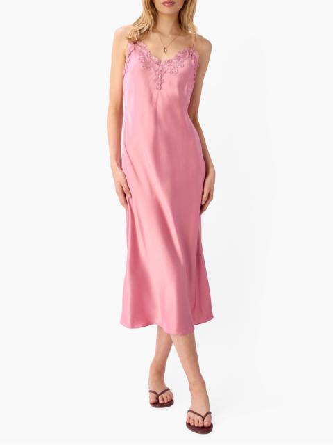 CAMI NYC CAMI NYC Isabeau Midi Slip Dress in Rosebud at Nordstrom