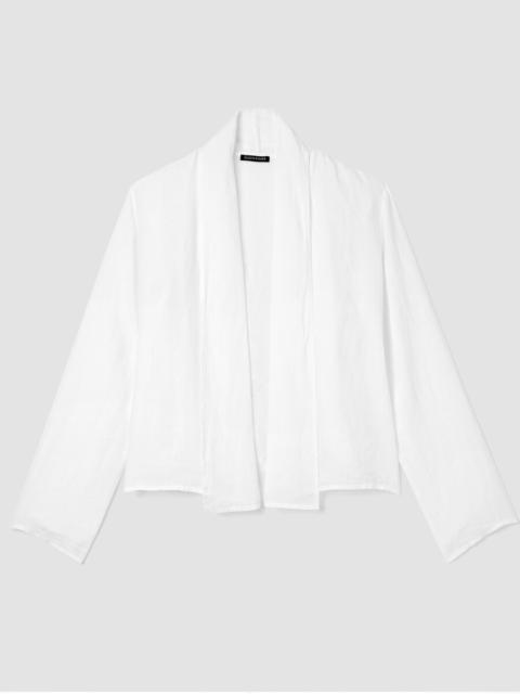 EILEEN FISHER Organic Handkerchief Linen High Collar Jacket
