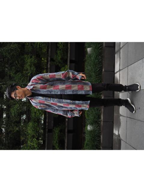 Other Designers Nautica - Vintage 90s not Comme des Garcons Bathing Ape Aesthtic Artistic Oversized Patchwork Shirt Hiphop