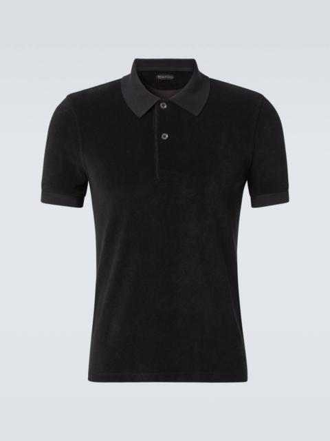 TOM FORD Cotton-blend terry polo shirt