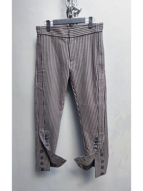 Ann Demeulemeester Ann Demeulemeester Striped Slim Pants with Buttoned Hem