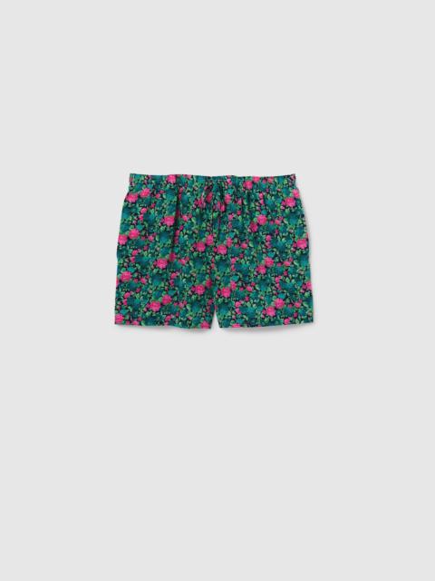 GUCCI Gucci Floral Print Silk Short