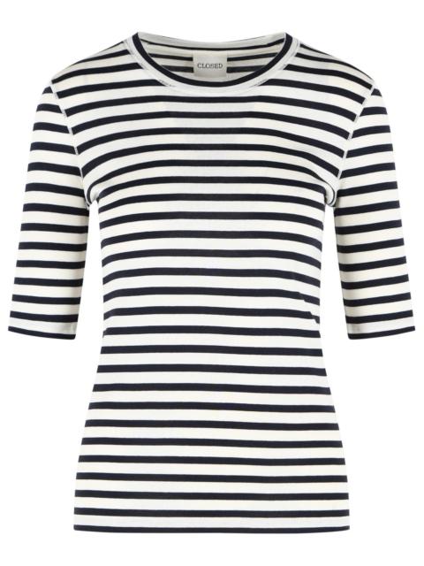 CLOSED Closed Cotton Blend Polo Shirt Blue Women