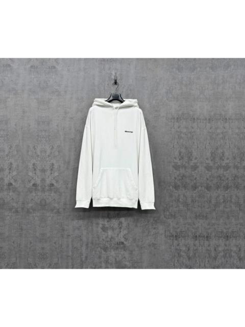 BALENCIAGA Balenciaga White Casual Hoodie with Embroidered Logo