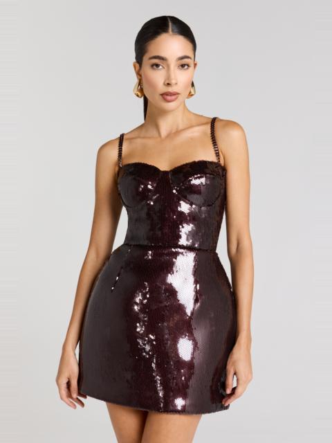 NADINE MERABI Leyton Brown Dress