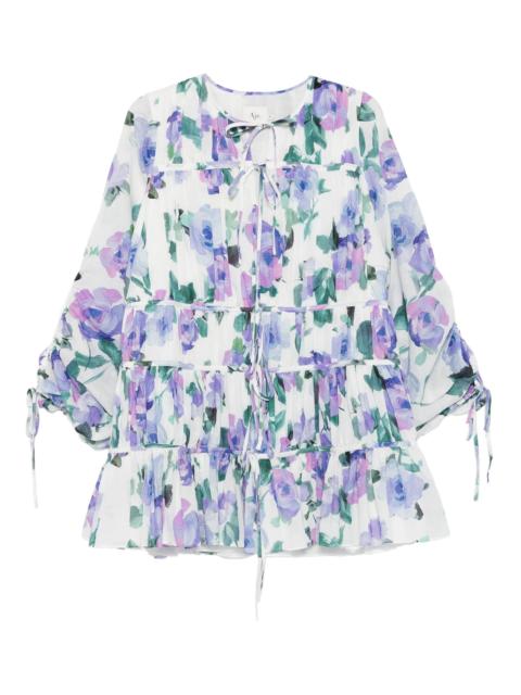 Aje. clover-print mini dress