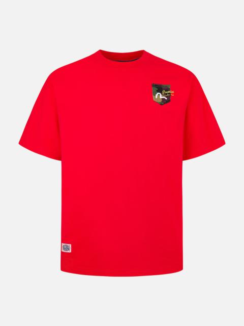 EVISU Multi-embroidery and Multi-pocket Relax Fit T-shirt